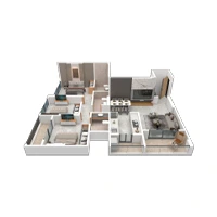 Privia Naimish Spine Road Chikhali 3 BHK Floor Plan Image